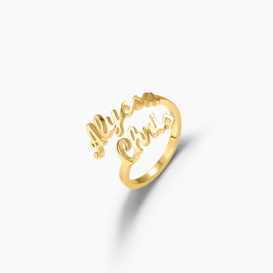 Custom Ring With Two Names (BUY 1 GET 1 FREE)